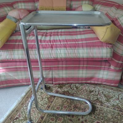 Rolling Metal Stand with Removable Polar Ware Stainless Instrument Medical Tray (Choice B)