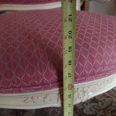 Upholstered Wood Frame Accent/Desk Chair- Approx 25" Wide