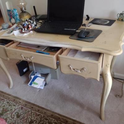 Ethan Allen Country French Style Desk- Approx 52" x 26 1/2" x 30" Tall