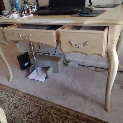 Ethan Allen Country French Style Desk- Approx 52" x 26 1/2" x 30" Tall