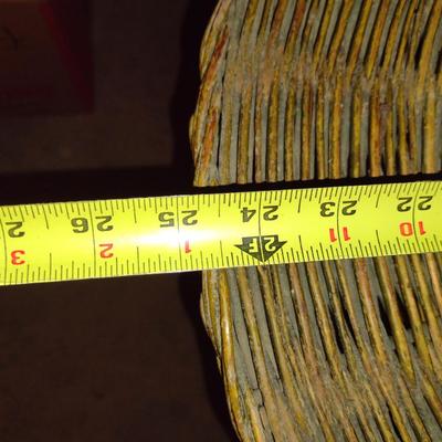 Woven Wicker Side Table- Approx 24 1/2" in Diameter, 25 1/2" Tall