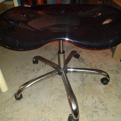 Rolling Chair with Plastic Tractor Style Seat- Approx 28" Wide