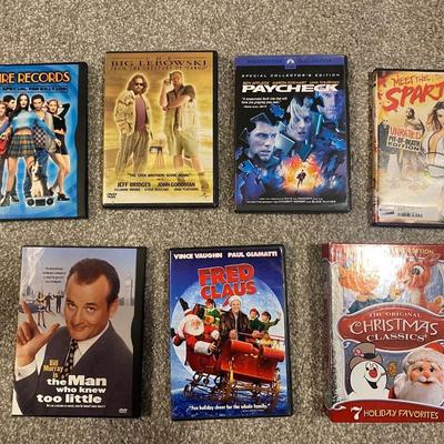 DVD’S - THE MAN WHO KNEW YOU LITTLE, FRED CLAUS, EMPIRE RECORDS, THE BIG LEBOWSKI AND MORE!