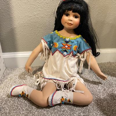 PRETTY LITTLE PORCELAIN NATIVE AMERICAN GIRL