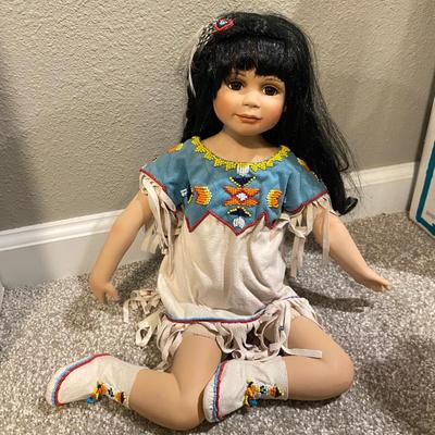 PRETTY LITTLE PORCELAIN NATIVE AMERICAN GIRL