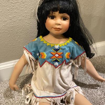 PRETTY LITTLE PORCELAIN NATIVE AMERICAN GIRL