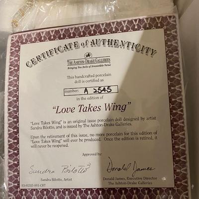 NIB ASHTON DRAKE GALLERIES “LOVE TAKES WINGS” DOLL