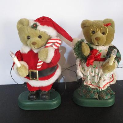 Light Up Candle Christmas Teddy Bears