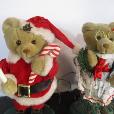 Light Up Candle Christmas Teddy Bears