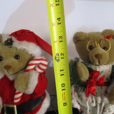 Light Up Candle Christmas Teddy Bears