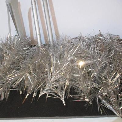 Vintage Silver Tinsel Christmas Tree