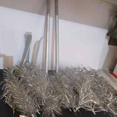 Vintage Silver Tinsel Christmas Tree