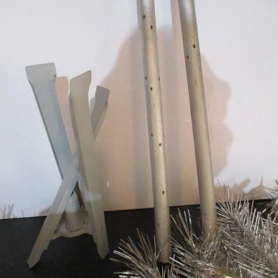 Vintage Silver Tinsel Christmas Tree