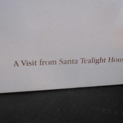Santa Tea light House Smoking Gingerbread House Christmas Carousel Globe #10