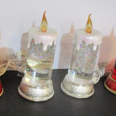Swirling Glitter Light Up Candles