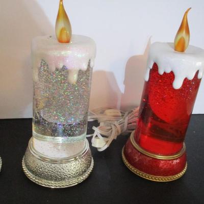 Swirling Glitter Light Up Candles