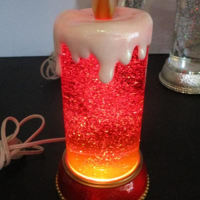 Swirling Glitter Light Up Candles