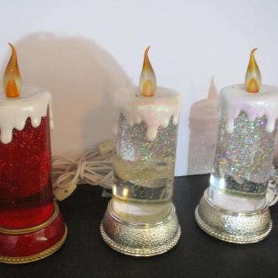 Swirling Glitter Light Up Candles