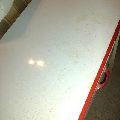 Vintage Porcelain Top Work Table with Drawer- Approx 30" x 21 3/4" x 31" Tall