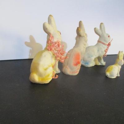 Vintage Paper Mache Easter Bunny Rabbits