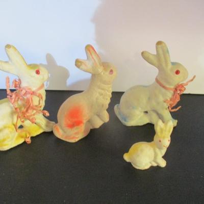 Vintage Paper Mache Easter Bunny Rabbits