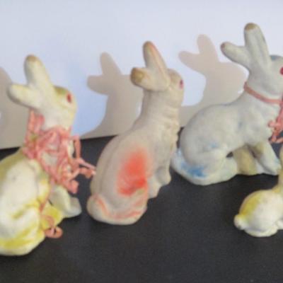 Vintage Paper Mache Easter Bunny Rabbits