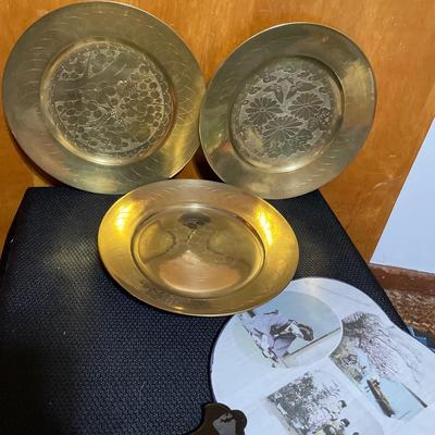 Brass etched plates from Korea and Asian fan