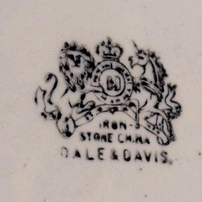 Antique Ironstone Dale & Davis & Ironstone J. Wedgwood Pitcher & Basin Antique Royal China International Chamber Pot White