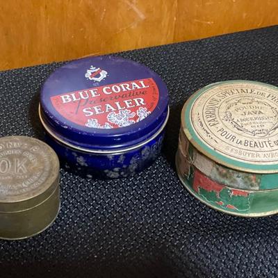 Small vintage tins