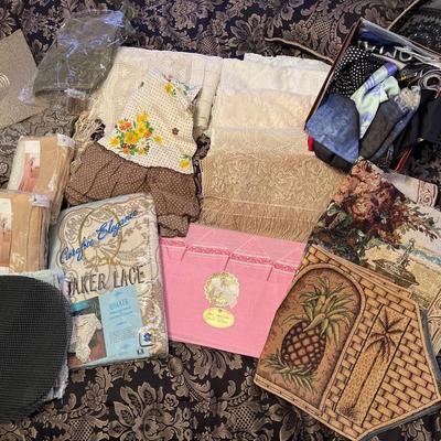 Table runners, tablecloths, scarves, chair covers