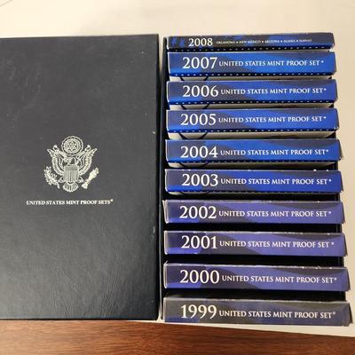 1999 thru 2008 United States Proof Sets