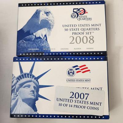 1999 thru 2008 United States Proof Sets