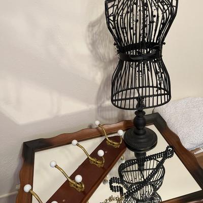 Mini bust, doll/baby clothes, beaded belt