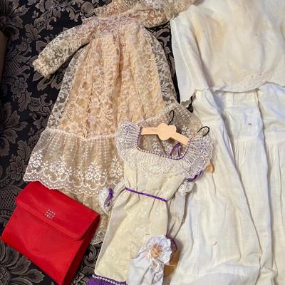 Mini bust, doll/baby clothes, beaded belt