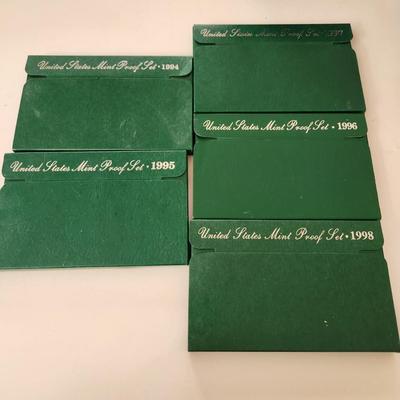 1994 95 96 97 98 United States Coins Proof Sets 5 Years