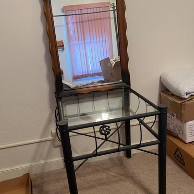 Side table and mirror