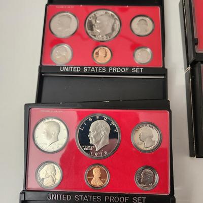 8 United States Coins Proof Sets 1974 1976 77 78 79 80 81 82