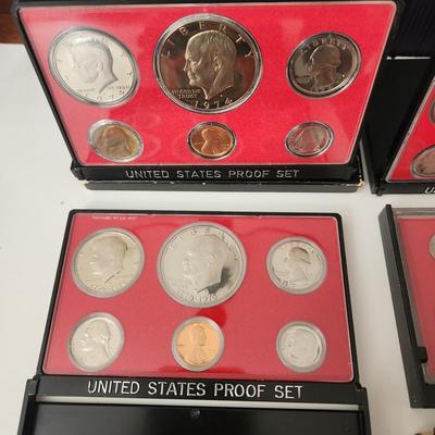 8 United States Coins Proof Sets 1974 1976 77 78 79 80 81 82