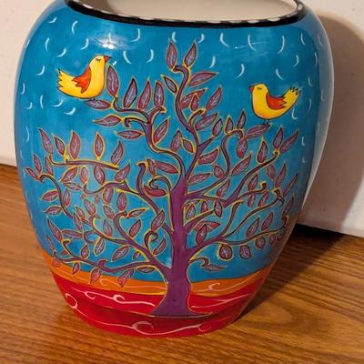 Woman Of Valor 10" Vase Hand Painted