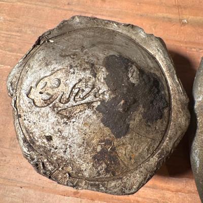 Vintage automotive grease cup hub caps
