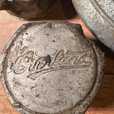 Vintage automotive grease cup hub caps
