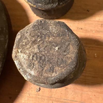 Vintage automotive grease cup hub caps