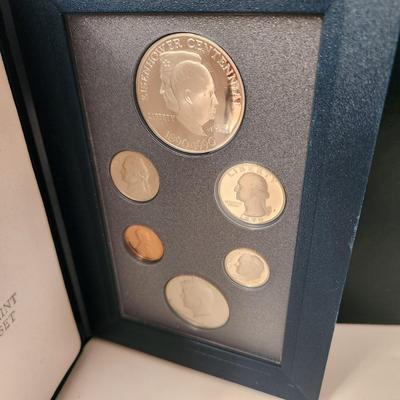 U.S. Mint 1990 Prestige Set Eisenhower Silver Dollar OGP & COA