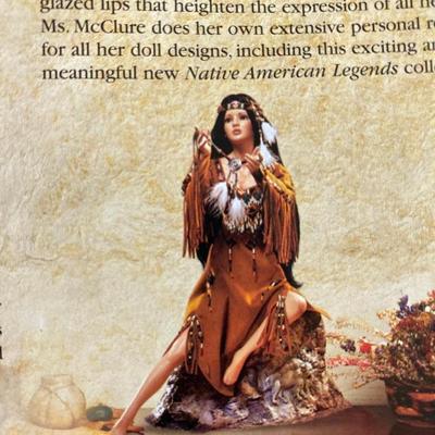 ASHTON DRAKE GALLERY, “LEGEND OF THE APACHE TEAR DROP” PORCELAIN DOLL