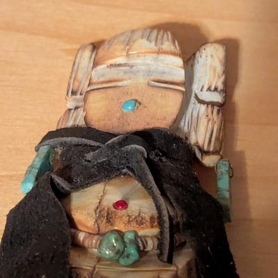 Approx 5" Antique Native American Hopi Kachina Doll Made Of Antler