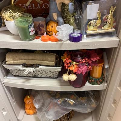 Fun decorations and candles (not including cabinet)