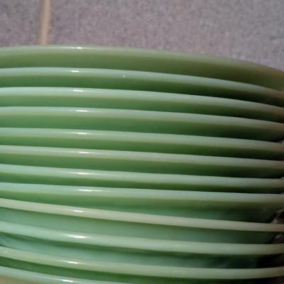 12 - Fire King Jadeite Restaurant Ware 3 Section Plate