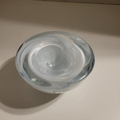 KOSTA BODA CANDLE HOLDER? AND GLASS PAPERWEIGHT