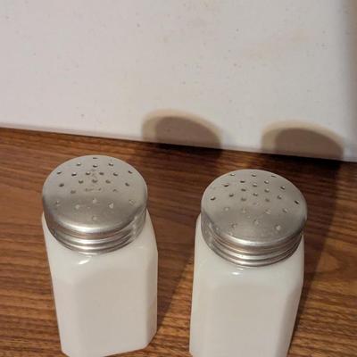 Hazel Atlas Glass White Shakers