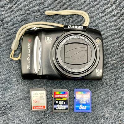 Canon Digital Camera PowerShot SX120 with 3 Memory Discs